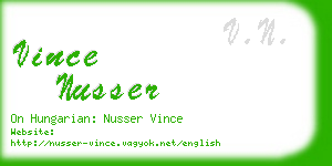 vince nusser business card